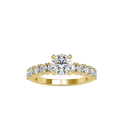 1.96 Carat Diamond 14K Yellow Gold Engagement Ring - Fashion Strada