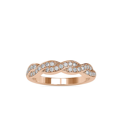 0.29 Carat Diamond 14K Rose Gold Wedding Band - Fashion Strada