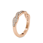 0.29 Carat Diamond 14K Rose Gold Wedding Band - Fashion Strada