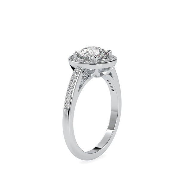 1.30 Carat Diamond 14K White Gold Engagement Ring - Fashion Strada
