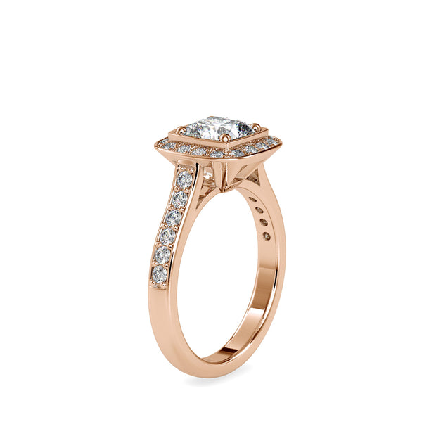 1.73 Carat Diamond 14K Rose Gold Engagement Ring - Fashion Strada