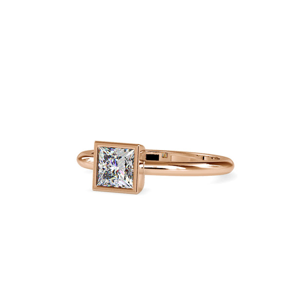 0.92 Carat Diamond 14K Rose Gold Engagement Ring - Fashion Strada