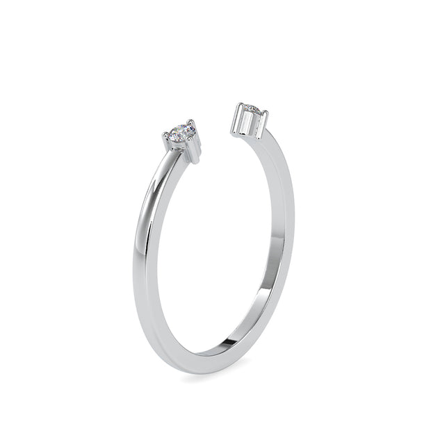 0.07 Carat Diamond 14K White Gold Ring - Fashion Strada