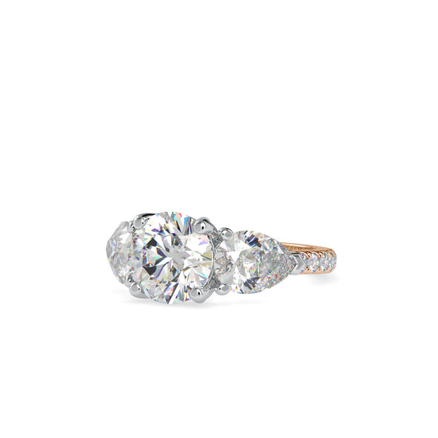 5.84 Carat Diamond 14K Rose Gold Engagement Ring - Fashion Strada