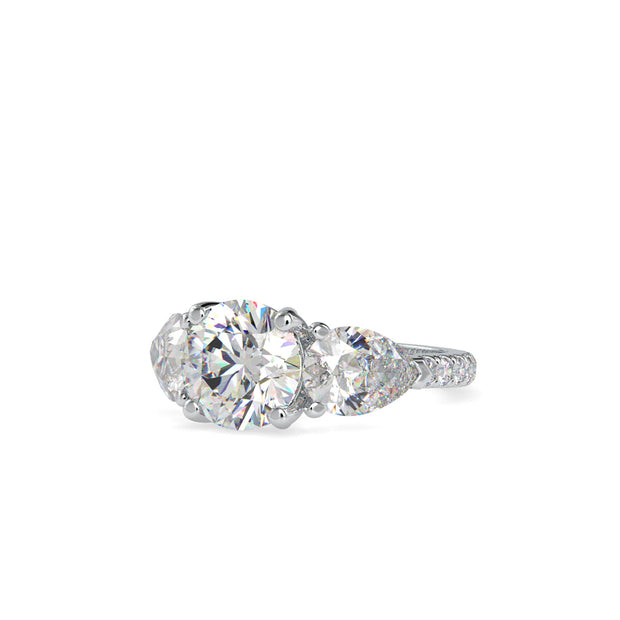 5.84 Carat Diamond 14K White Gold Engagement Ring - Fashion Strada