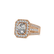 3.82 Carat Diamond 14K Rose Gold Engagement Ring - Fashion Strada