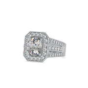 3.82 Carat Diamond 14K White Gold Engagement Ring - Fashion Strada