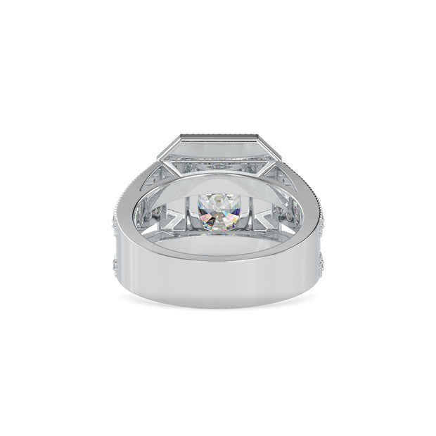3.82 Carat Diamond 14K White Gold Engagement Ring - Fashion Strada
