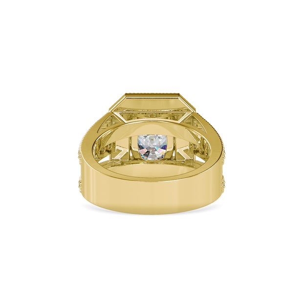 3.82 Carat Diamond 14K Yellow Gold Engagement Ring - Fashion Strada
