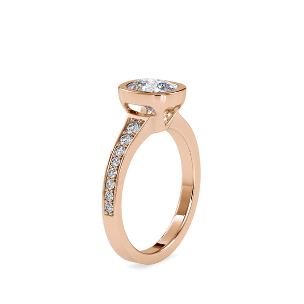 2.03 Carat Diamond 14K Rose Gold Engagement Ring - Fashion Strada