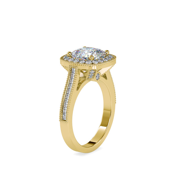 2.96 Carat Diamond 14K Yellow Gold Engagement Ring - Fashion Strada