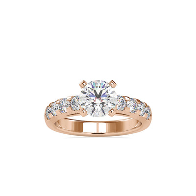 2.30 Carat Diamond 14K Rose Gold Engagement Ring - Fashion Strada