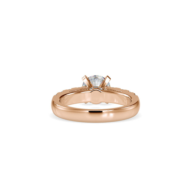2.30 Carat Diamond 14K Rose Gold Engagement Ring - Fashion Strada