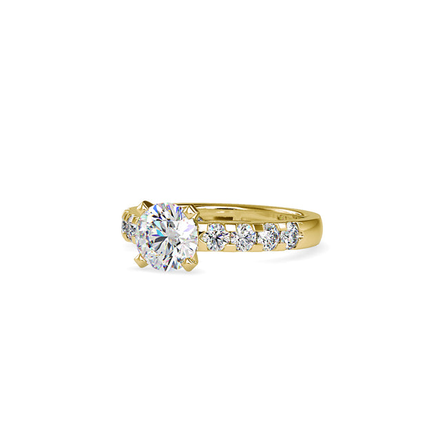 2.30 Carat Diamond 14K Yellow Gold Engagement Ring - Fashion Strada
