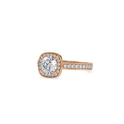 1.67 Carat Diamond 14K Rose Gold Engagement Ring - Fashion Strada