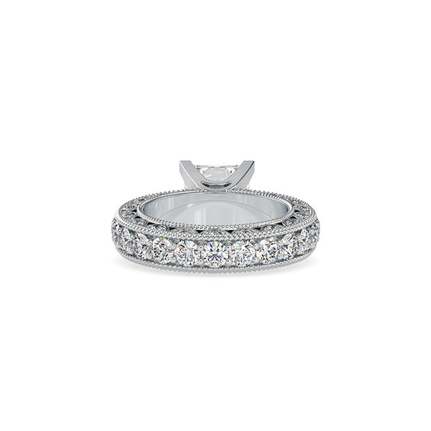 4.50 Carat Diamond 14K White Gold Engagement Ring - Fashion Strada
