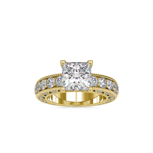 4.50 Carat Diamond 14K Yellow Gold Engagement Ring - Fashion Strada