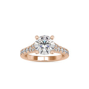 2.89 Carat Diamond 14K Rose Gold Engagement Ring - Fashion Strada