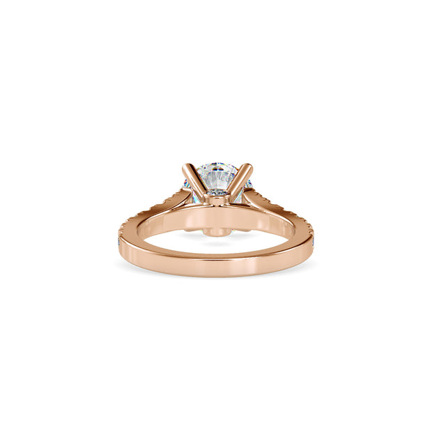 2.89 Carat Diamond 14K Rose Gold Engagement Ring - Fashion Strada