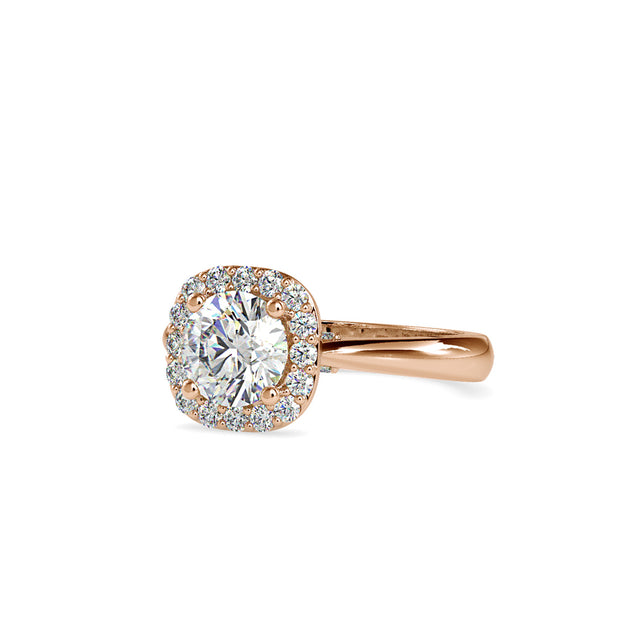 1.57 Carat Diamond 14K Rose Gold Engagement Ring - Fashion Strada