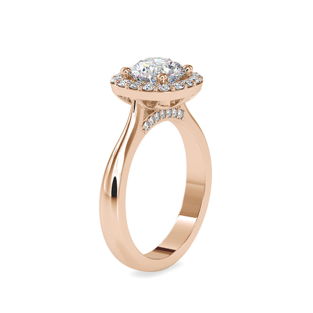 1.57 Carat Diamond 14K Rose Gold Engagement Ring - Fashion Strada