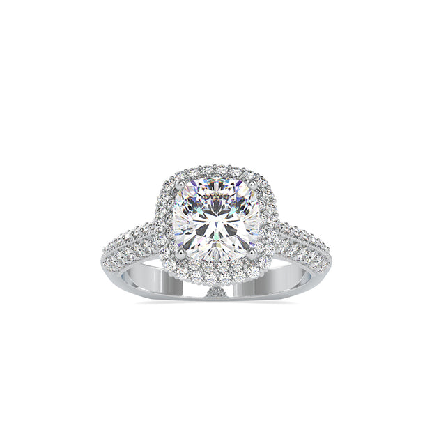 2.58 Carat Diamond 14K White Gold Engagement Ring - Fashion Strada