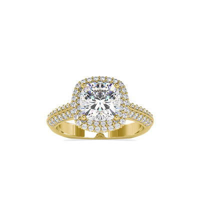 2.58 Carat Diamond 14K Yellow Gold Engagement Ring - Fashion Strada