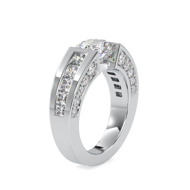 4.67 Carat Diamond 14K White Gold Engagement Ring - Fashion Strada