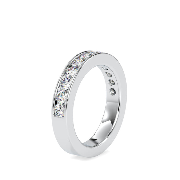 1.14 Carat Diamond 14K White Wedding Band - Fashion Strada