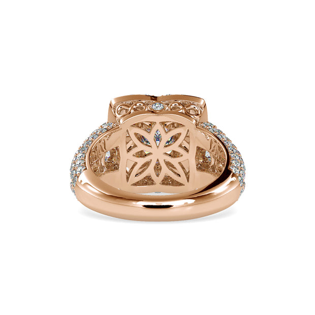 5.01 Carat Diamond 14K Rose Gold Engagement Ring - Fashion Strada