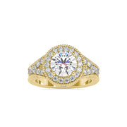2.10 Carat Diamond 14K Yellow Gold Engagement Ring - Fashion Strada