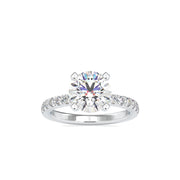 2.94 Carat Diamond 14K White Gold Engagement Ring - Fashion Strada