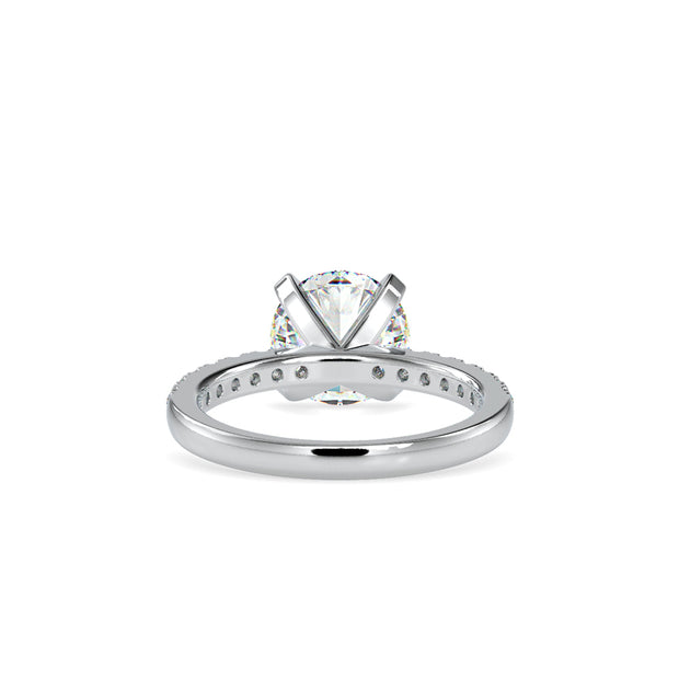 2.94 Carat Diamond 14K White Gold Engagement Ring - Fashion Strada