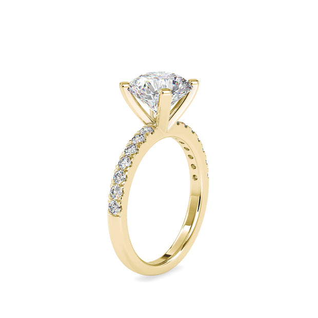 2.94 Carat Diamond 14K Yellow Gold Engagement Ring - Fashion Strada