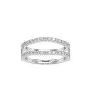 0.52 Carat Diamond 14K White Wedding Band - Fashion Strada