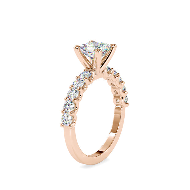 1.92 Carat Diamond 14K Rose Gold Engagement Ring - Fashion Strada