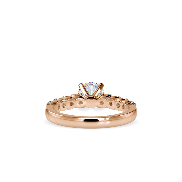 1.38 Carat Diamond 14K Rose Gold Engagement Ring - Fashion Strada