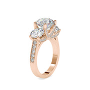 4.94 Carat Diamond 14K Rose Gold Engagement Ring - Fashion Strada