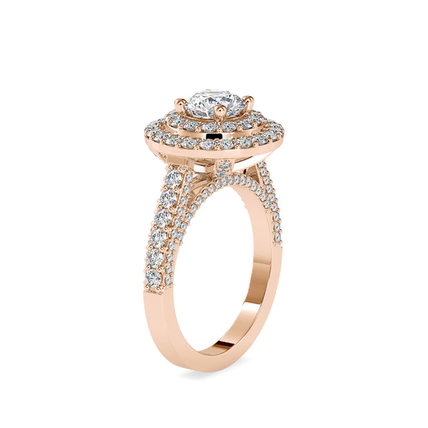 1.99 Carat Diamond 14K Rose Gold Engagement Ring - Fashion Strada