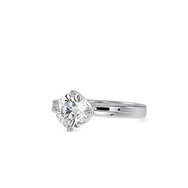 1.18 Carat Diamond 14K White Gold Engagement Ring - Fashion Strada