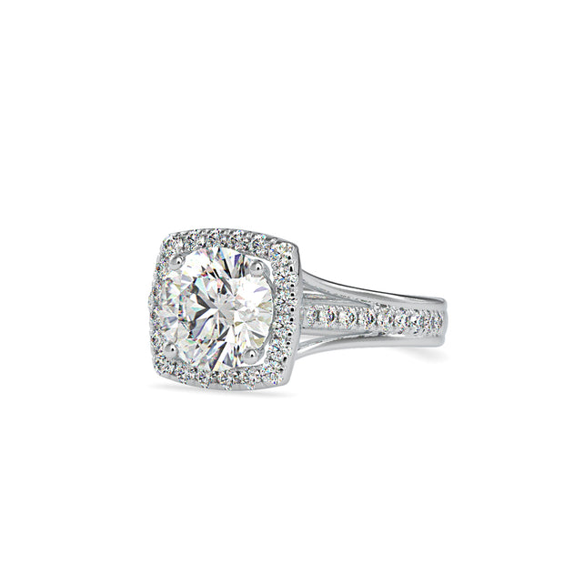 2.46 Carat Diamond 14K White Gold Engagement Ring - Fashion Strada