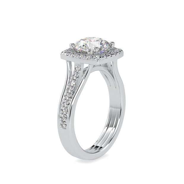 2.46 Carat Diamond 14K White Gold Engagement Ring - Fashion Strada