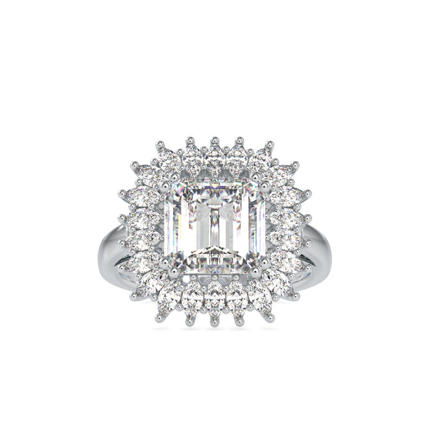 4.82 Carat Diamond 14K White Gold Engagement Ring - Fashion Strada
