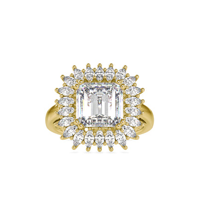 4.82 Carat Diamond 14K Yellow Gold Engagement Ring - Fashion Strada