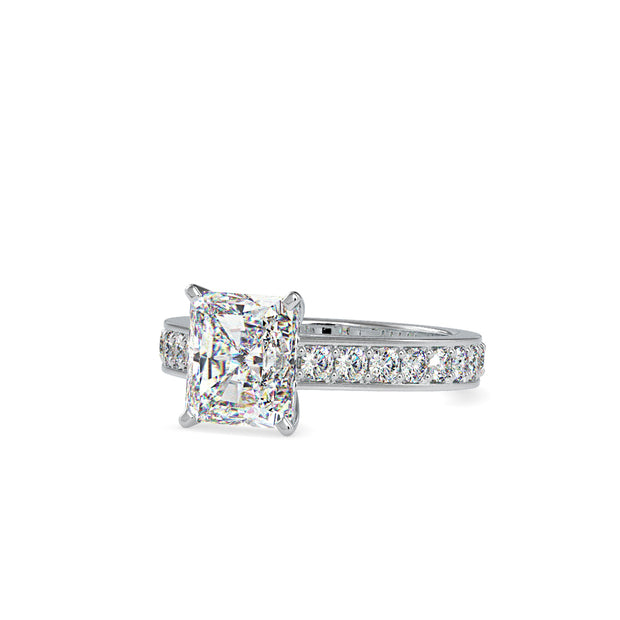 3.94 Carat Diamond 14K White Gold Engagement Ring - Fashion Strada