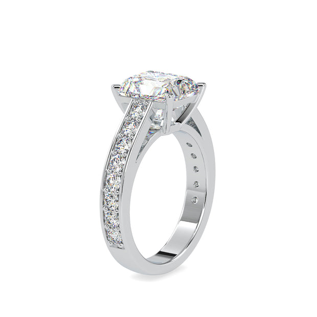 3.94 Carat Diamond 14K White Gold Engagement Ring - Fashion Strada