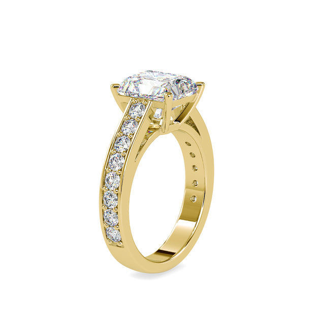 3.94 Carat Diamond 14K Yellow Gold Engagement Ring - Fashion Strada
