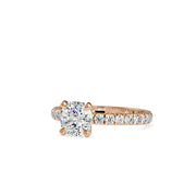 2.61 Carat Diamond 14K Rose Gold Engagement Ring - Fashion Strada