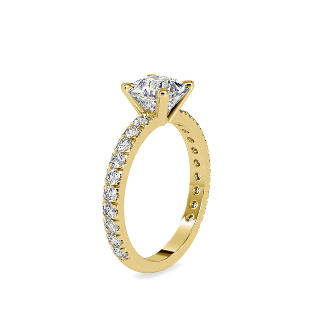 2.61 Carat Diamond 14K Yellow Gold Engagement Ring - Fashion Strada