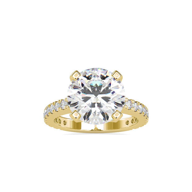4.99 Carat Diamond 14K Yellow Gold Engagement Ring - Fashion Strada